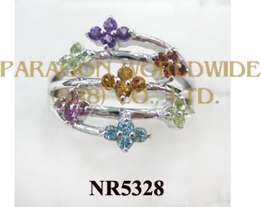 925 Sterling Silver Ring Multi Color - NR5328