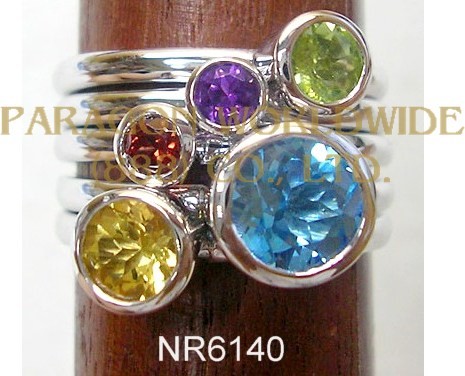 925 Sterling Silver Ring Multi Color - NR6140