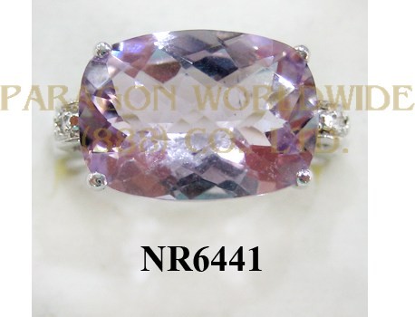 925 Sterling Silver Ring Pink Amethyst  - NR6441