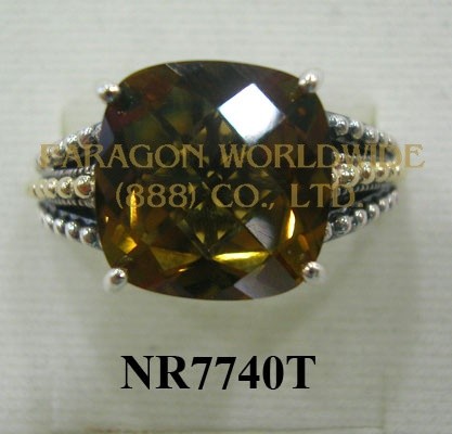 925 Sterling Silver  & 14K Ring Congnac - NR7740T