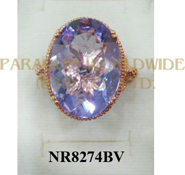 925 Sterling Silver Ring Pink Amethyst - NR8274BV