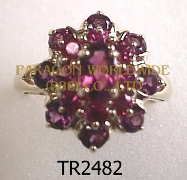 10K Yellow Gold Ring  Rhodolite - TR2482 