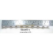 925 Sterling Silver &14K Bracelet  No Stone - NB1299T