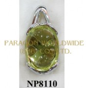 925 Sterling Silver Pendant Lemon Quartz - NP8110