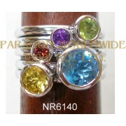 925 Sterling Silver Ring Multi Color - NR6140