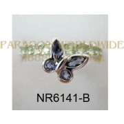 925 Sterling Silver Ring Iolite and Peridot  - NR6141-B