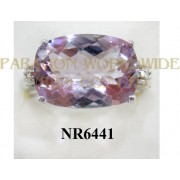 925 Sterling Silver Ring Pink Amethyst  - NR6441