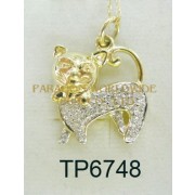 10K Yellow Gold Pendant  White Diamond - TP6748 