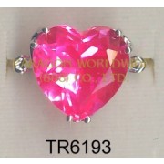 10K White Gold Ring Pink Topaz - TR6193 