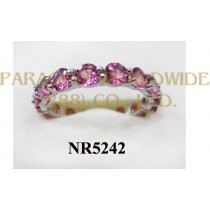 925 Sterling Silver Ring Pink Tourmarine - NR5242