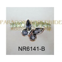 925 Sterling Silver Ring Iolite and Peridot  - NR6141-B