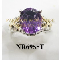 925 Sterling Silver &14K Ring Amethyst - NR6955T