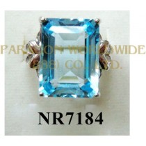 925 Sterling Silver Ring Sky Blue Topaz- NR7184