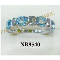925 Sterling Silver Ring Light Swiss Blue Topaz  - NR9540