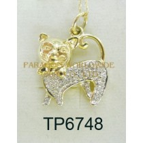 10K Yellow Gold Pendant  White Diamond - TP6748 