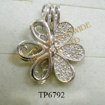 10K White Gold Pendant  White Diamond - TP6792 