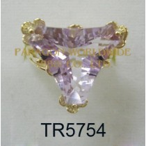 10K Yellow Gold Ring Pink Amethyst  - TR5754 