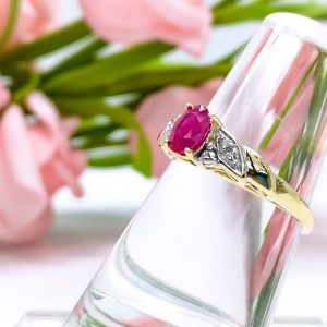 Gold Ring 10K Ruby - TR7075
