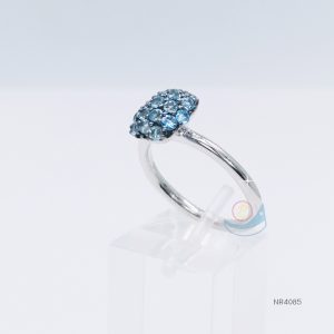 925 Sterling Silver Ring Blue Topaz - NR4085